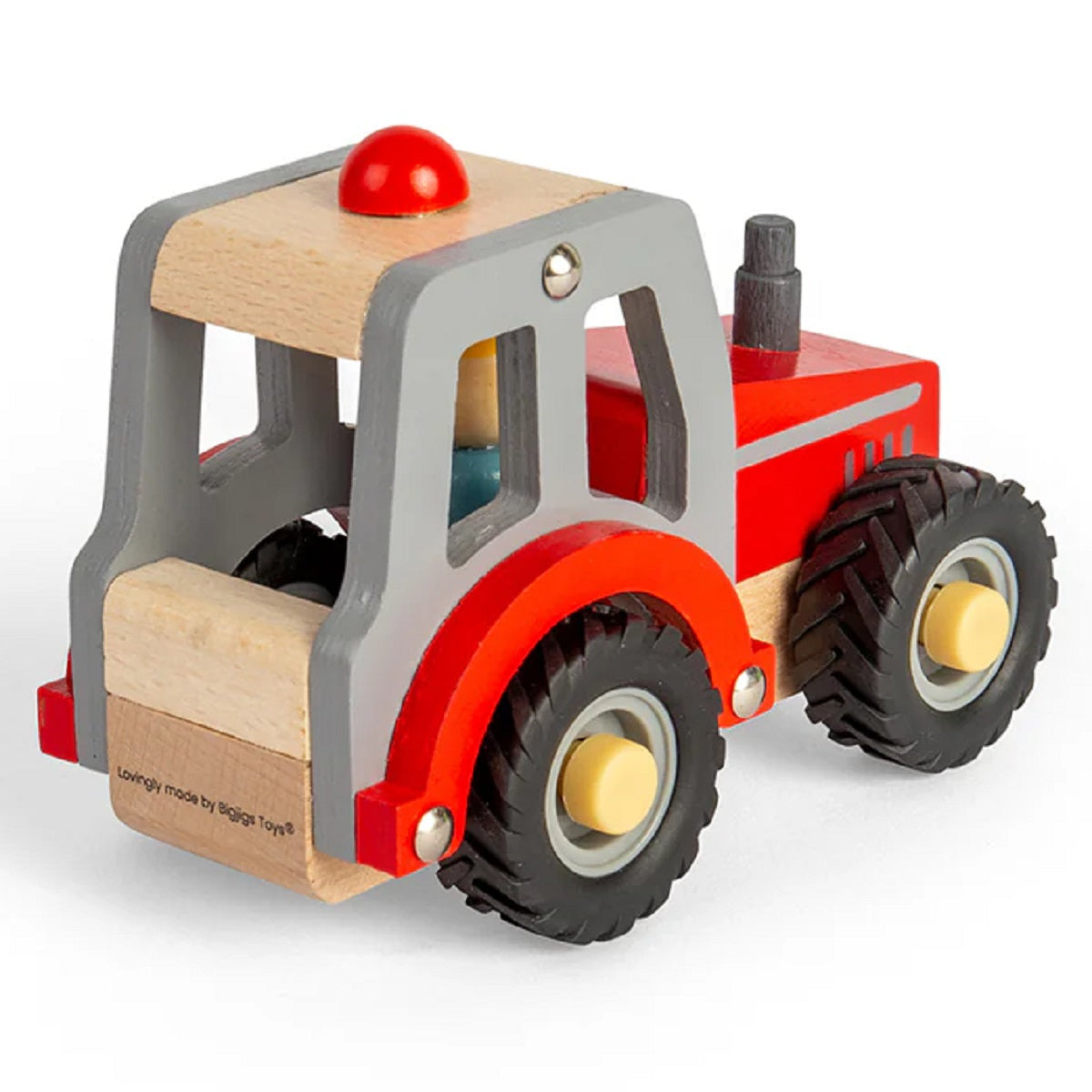 Mini Wooden Tractor - Red