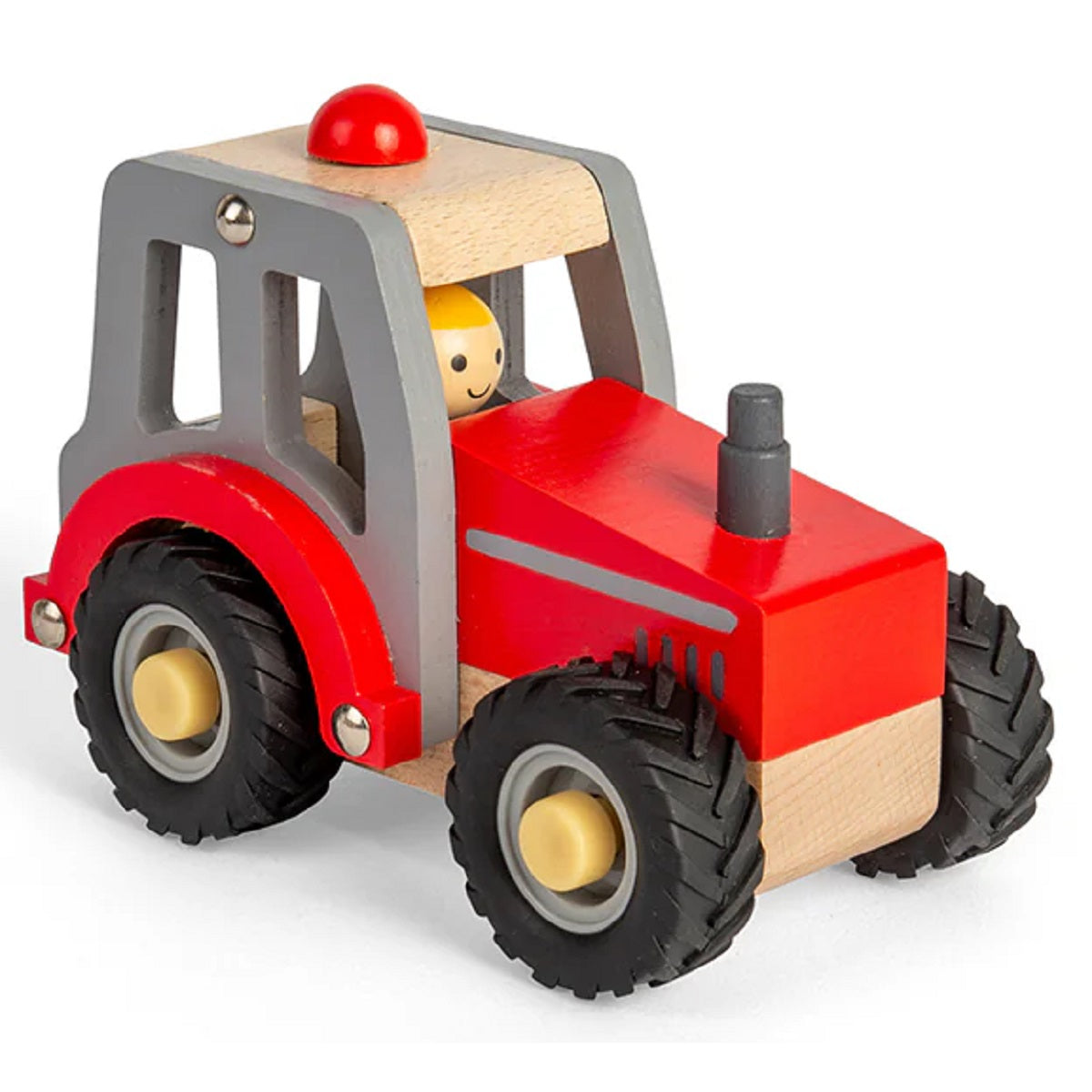 Mini Wooden Tractor - Red
