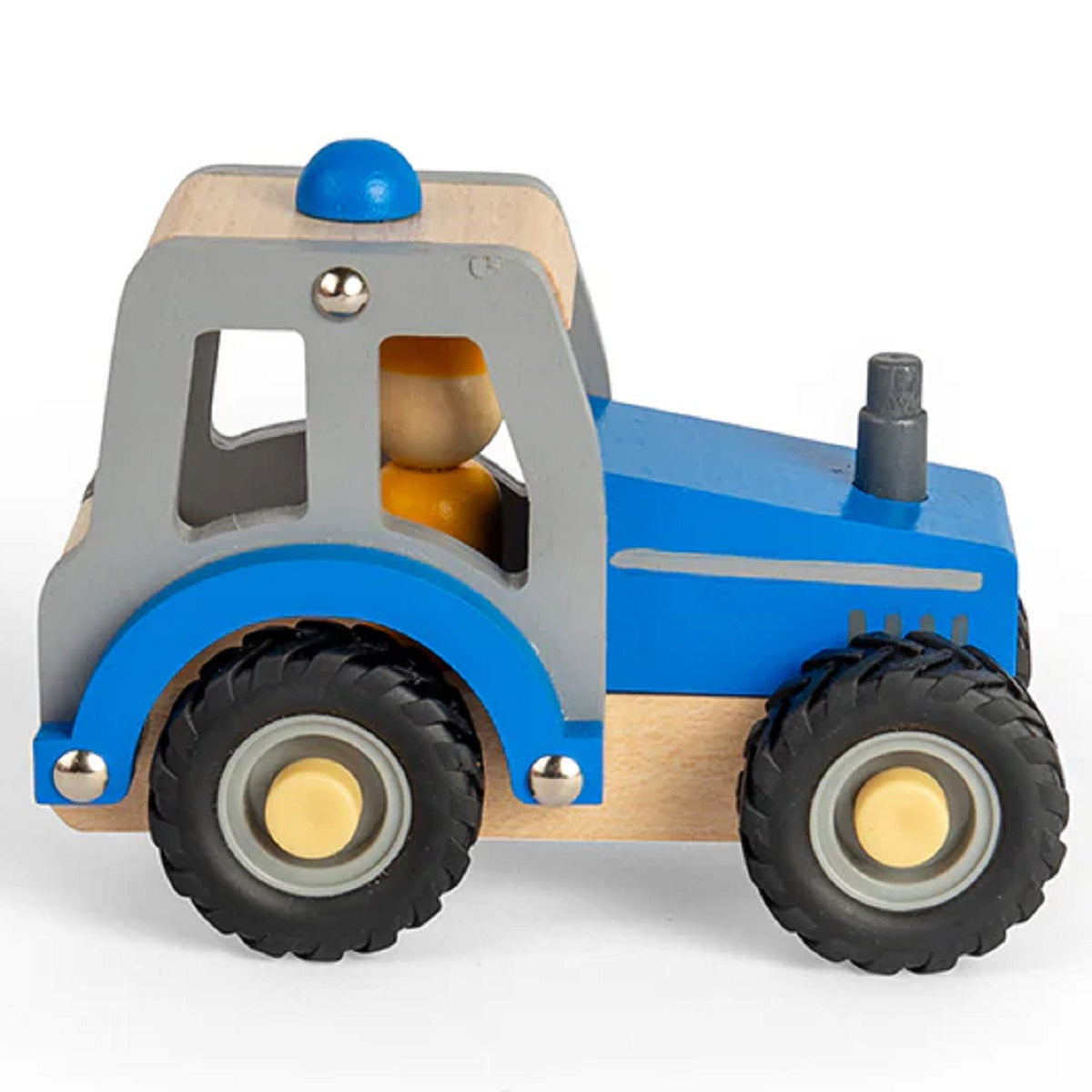 Mini Wooden Tractor - Blue