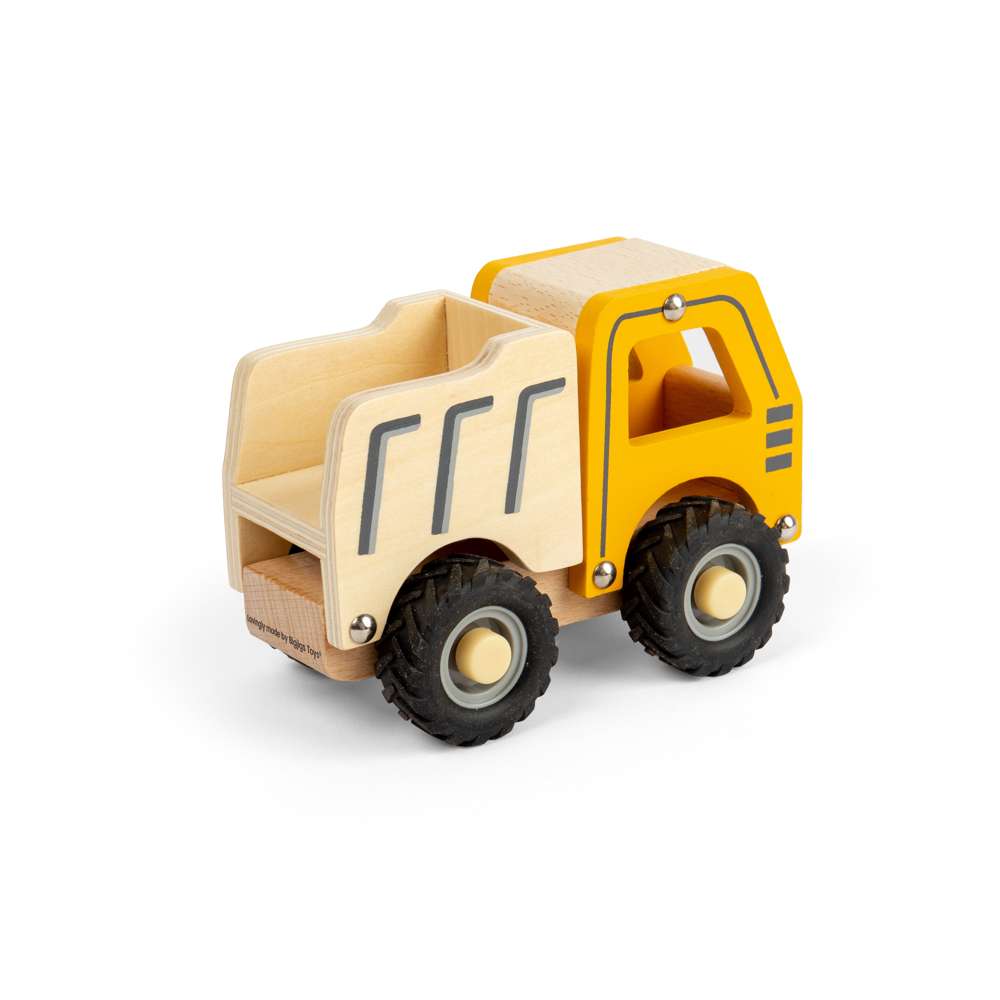 Bigjigs Toys Mini Tipper Truck Wooden Toy Construction Vehicle 12 Months Plus