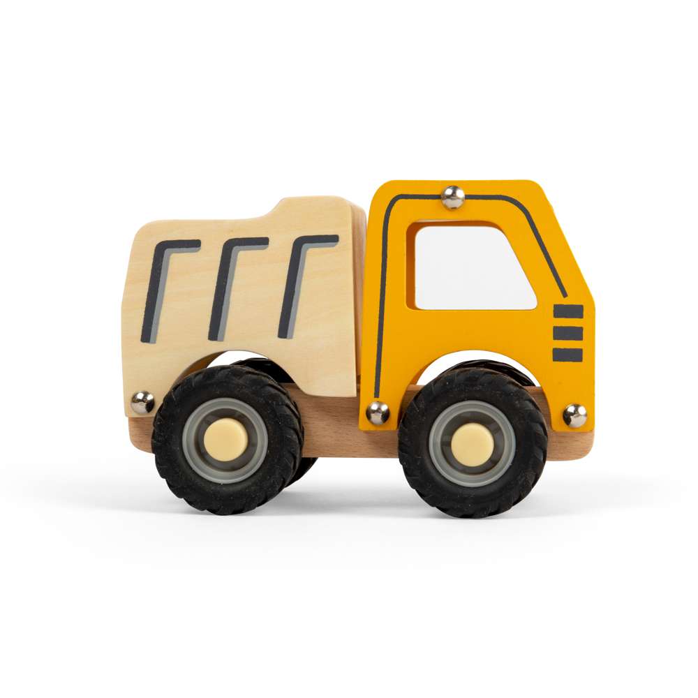 Bigjigs Toys Mini Tipper Truck Wooden Toy Construction Vehicle 12 Months Plus
