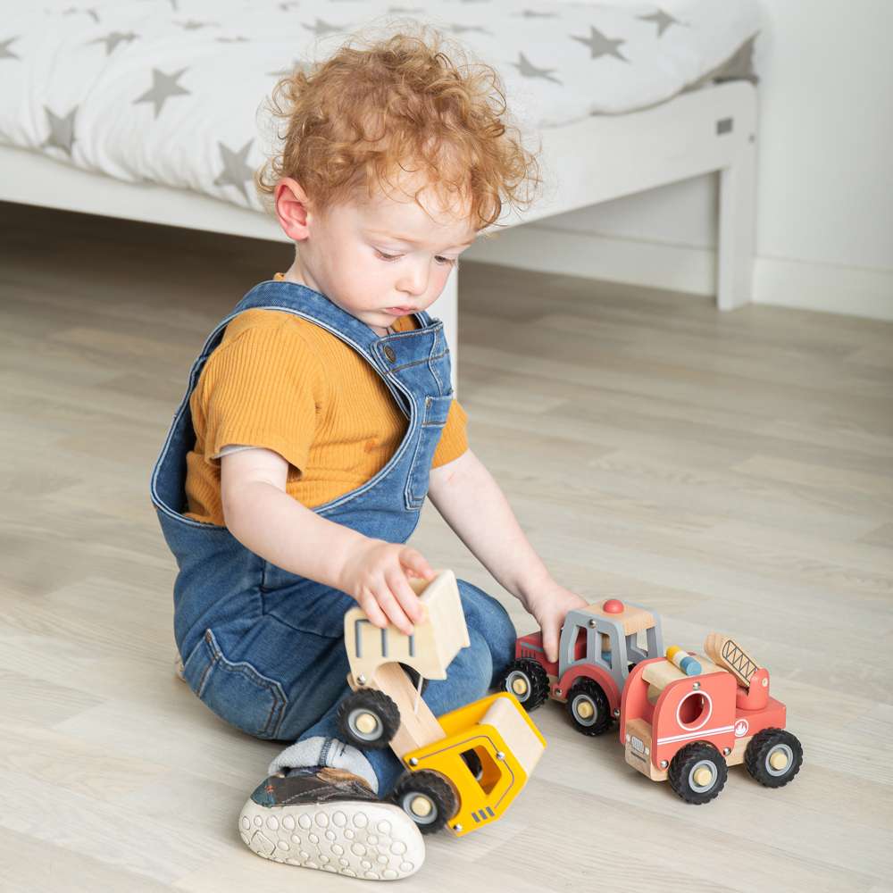Bigjigs Toys Mini Tipper Truck Wooden Toy Construction Vehicle 12 Months Plus