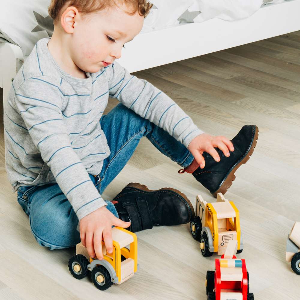 Bigjigs Toys Mini Tipper Truck Wooden Toy Construction Vehicle 12 Months Plus