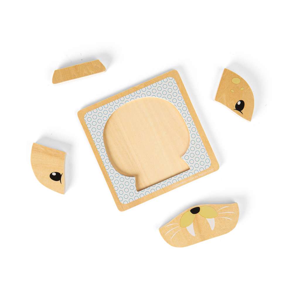 Bigjigs Toys Wooden Seal Chunky Puzzle Arctic Animal Educational Toy for 10 Months Plus