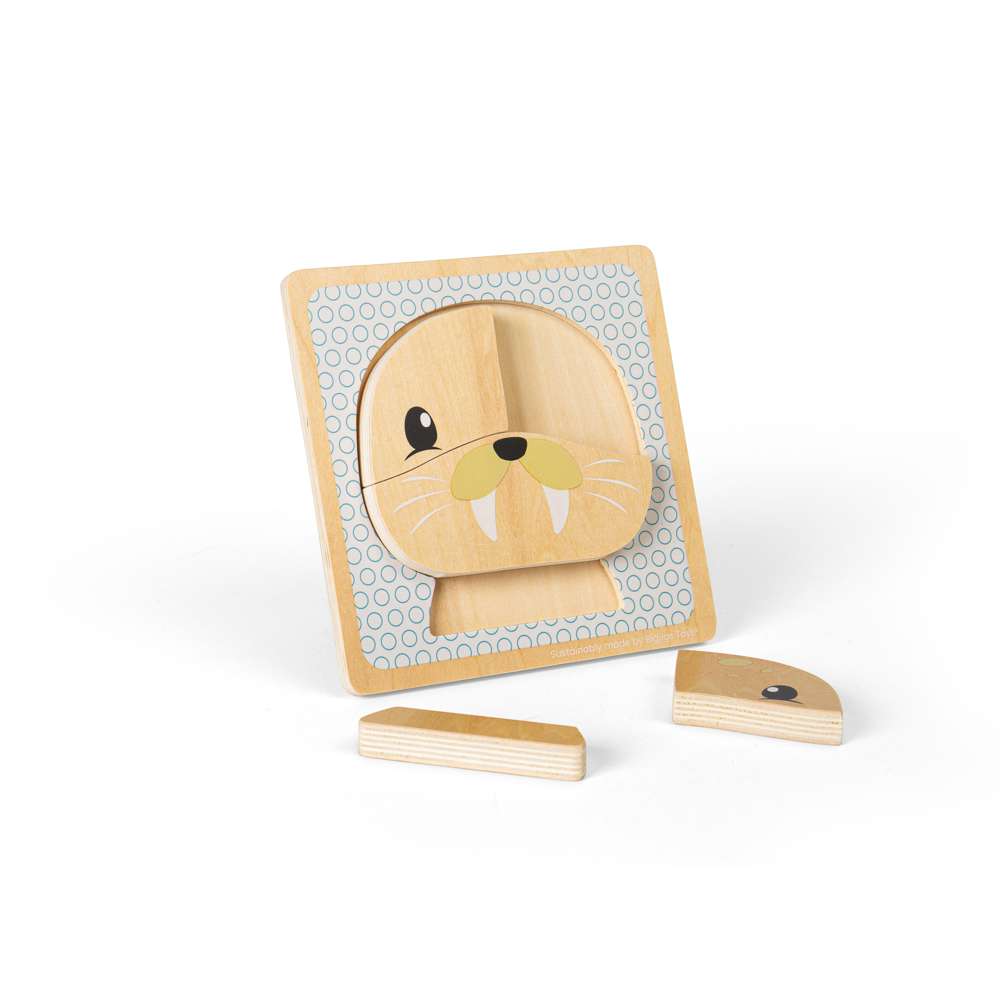 Bigjigs Toys Wooden Seal Chunky Puzzle Arctic Animal Educational Toy for 10 Months Plus