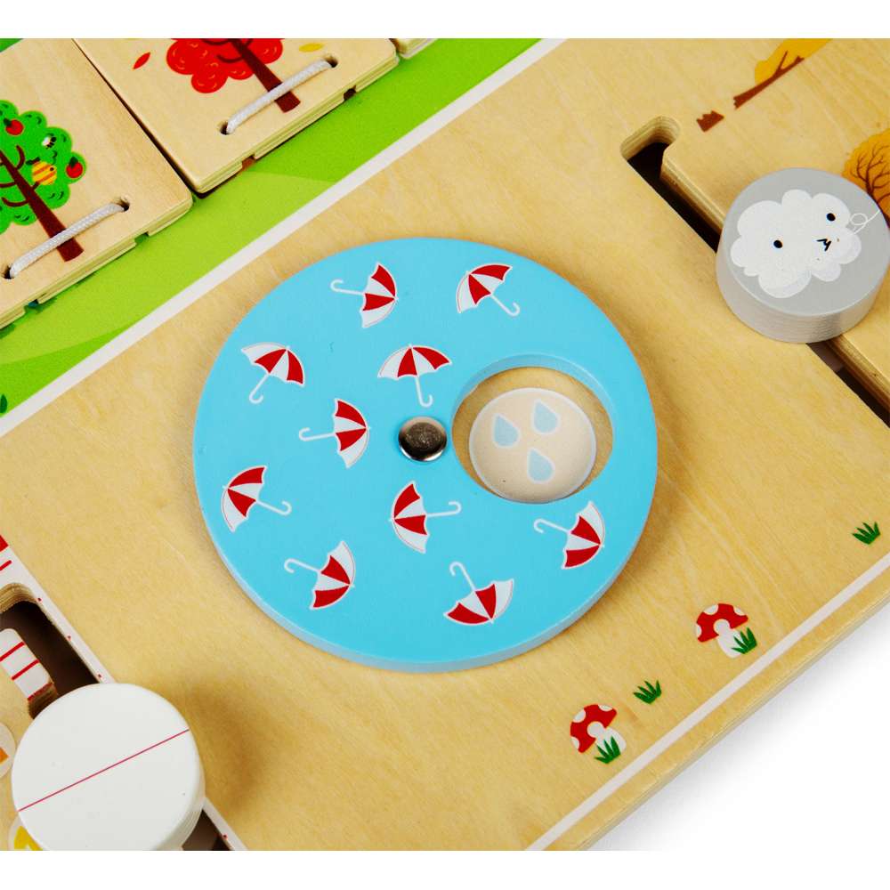 Bigjigs Toys Wooden Weather Board Educational Activity Toy for Kids 2 Years plus