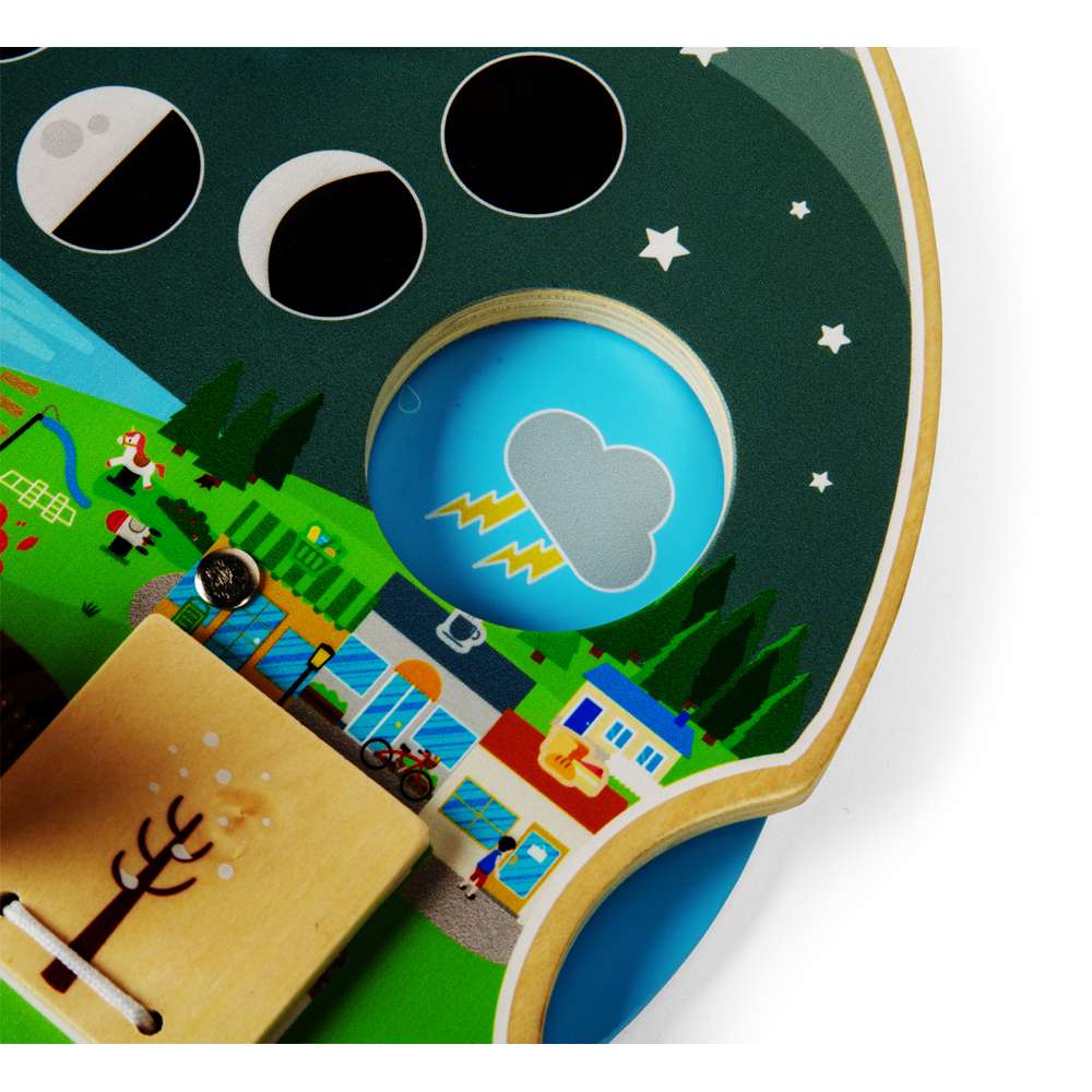 Bigjigs Toys Wooden Weather Board Educational Activity Toy for Kids 2 Years plus