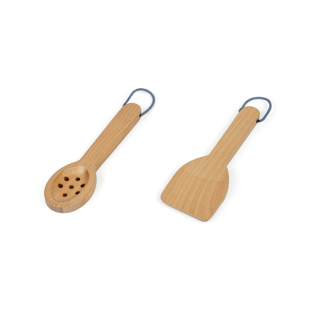 Bigjigs Toys Wooden Pots and Pans Set 7 Pieces Kids Kitchen Role Play Toy