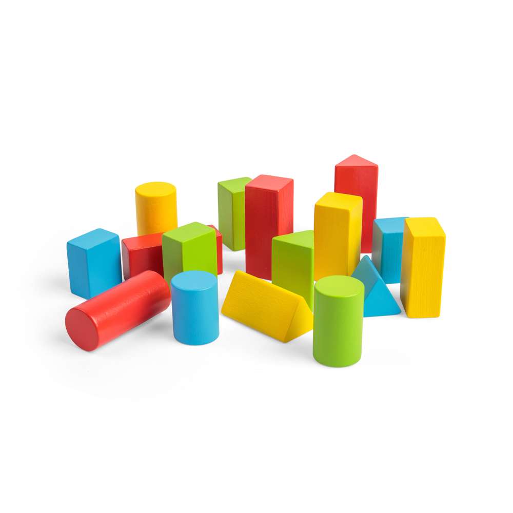 Bigjigs Toys Wooden Shape Puzzle Matching Game with 17 Play Pieces for Toddlers 12 Months Plus