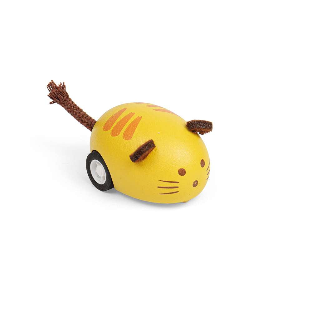 Bigjigs Toys Wooden Cat and Mouse Pull Back Toy Set 2 Pack