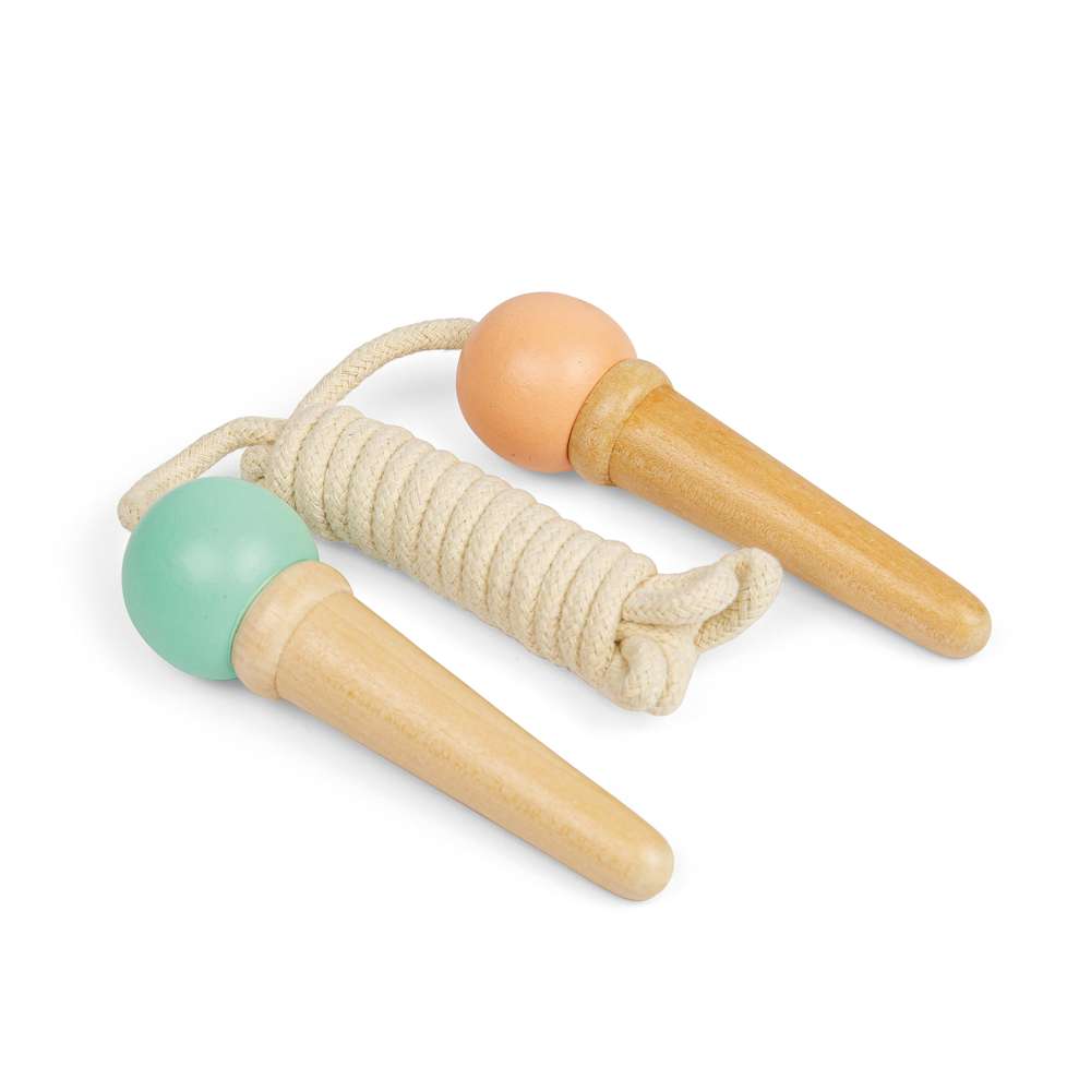 Bigjigs Toys Wooden Ice Cream Skipping Ropes 2 Pack Kids Outdoor Activity Toy 3 Years Plus