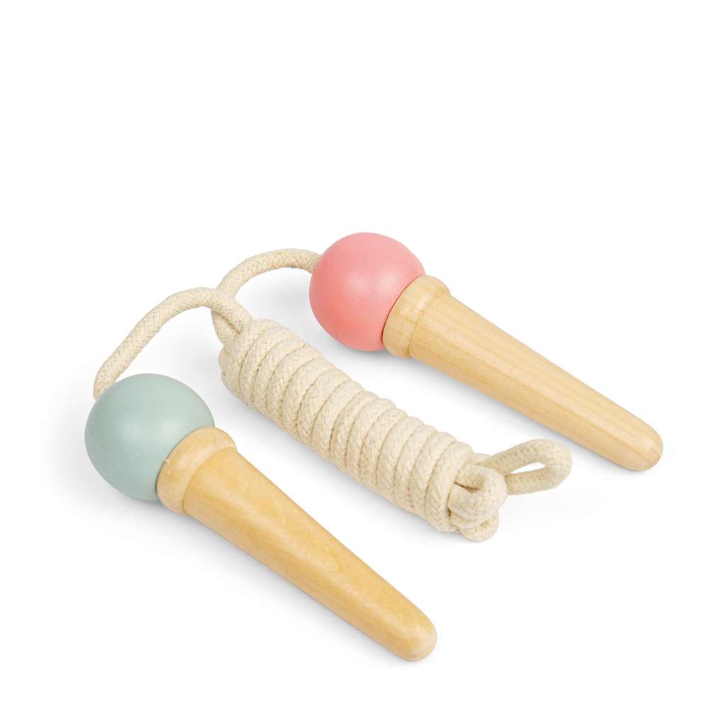 Bigjigs Toys Wooden Ice Cream Skipping Ropes 2 Pack Kids Outdoor Activity Toy 3 Years Plus