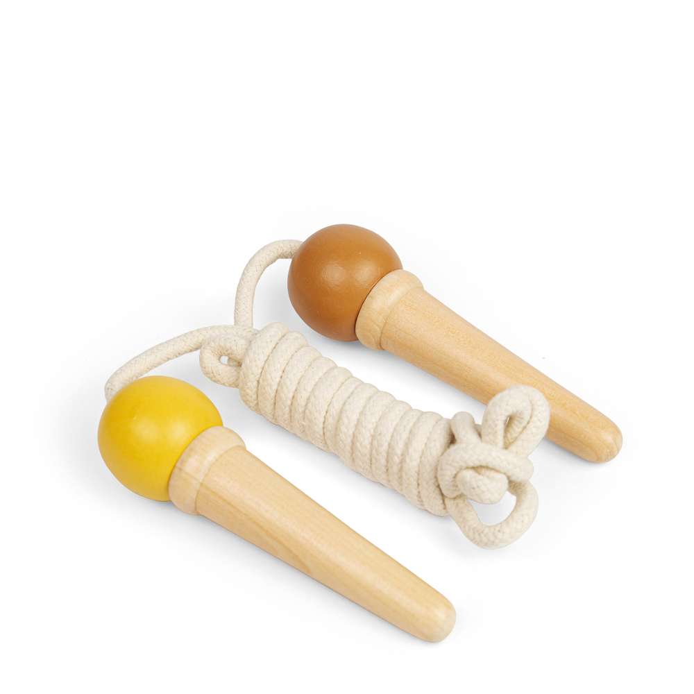 Bigjigs Toys Wooden Ice Cream Skipping Ropes 2 Pack Kids Outdoor Activity Toy 3 Years Plus