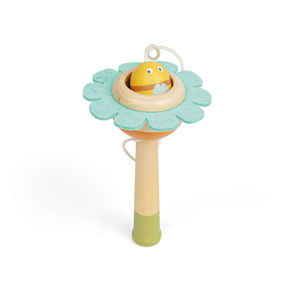 Bigjigs Toys Wooden Flower Ball and Cup Bee Game Educational Wooden Toy for Kids 3 Years +