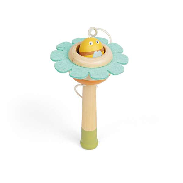 Bigjigs Toys Wooden Flower Ball and Cup Bee Game Educational Wooden Toy for Kids 3 Years +