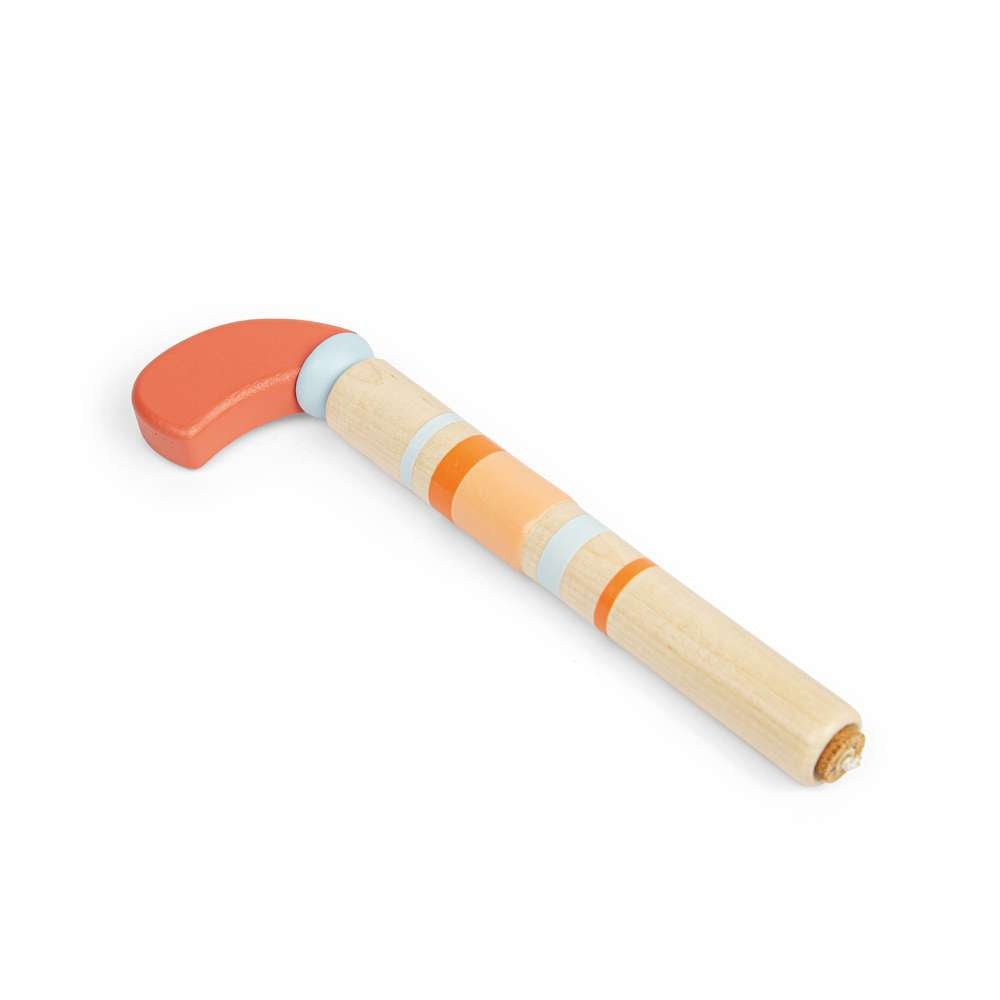 Bigjigs Toys Wooden Pop Gun Toy Red Handle Eco Friendly Pocket Money Toy for Kids 3 Years +