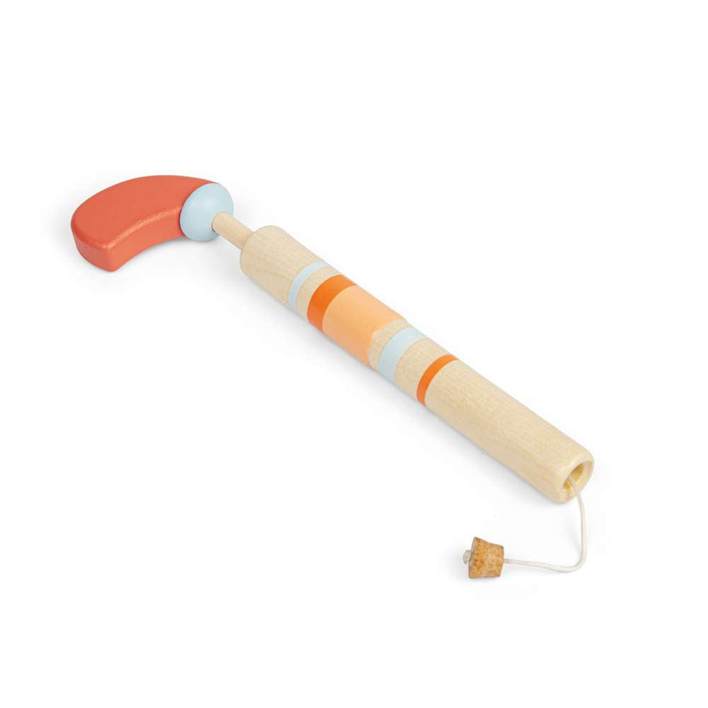 Bigjigs Toys Wooden Pop Gun Toy Red Handle Eco Friendly Pocket Money Toy for Kids 3 Years +