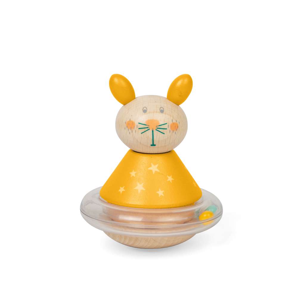 Bigjigs Toys Roly-Poly Rabbit Wooden Baby Rattle Toy Suitable from Birth