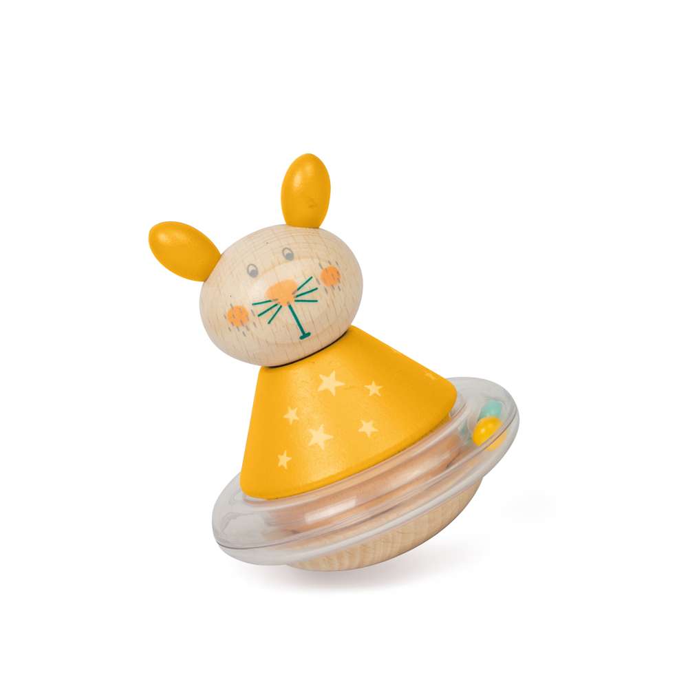Bigjigs Toys Roly-Poly Rabbit Wooden Baby Rattle Toy Suitable from Birth