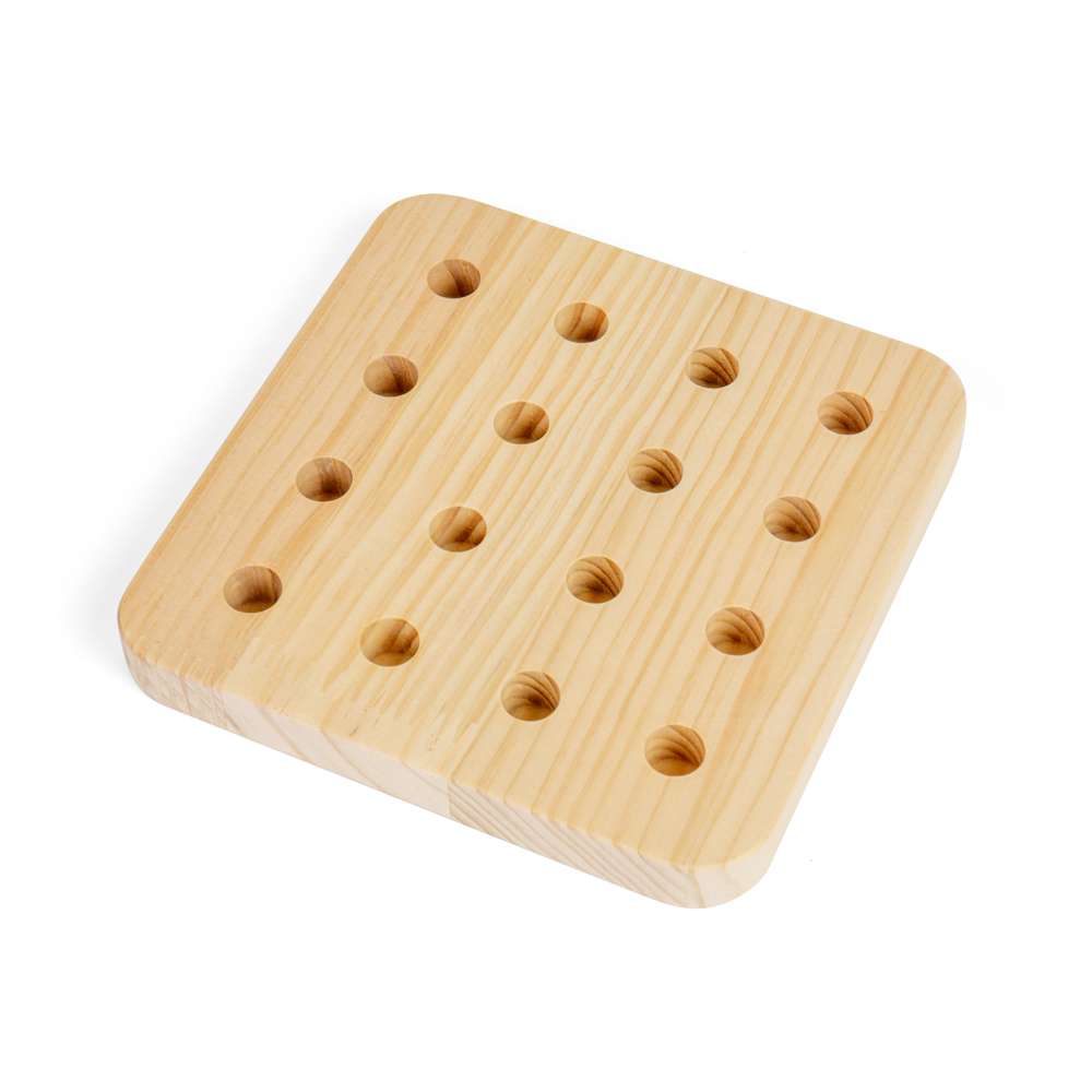 Bigjigs Toys Wooden Montessori Wobbly Peg Board Stacking Toy with 17 Play Pieces for 12 Months Plus