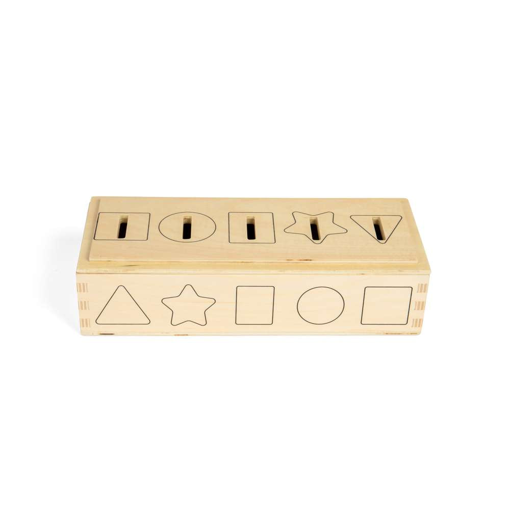Bigjigs Toys Wooden Sorter Box Number Colour and Shape Sorting Toy with 27 Play Pieces