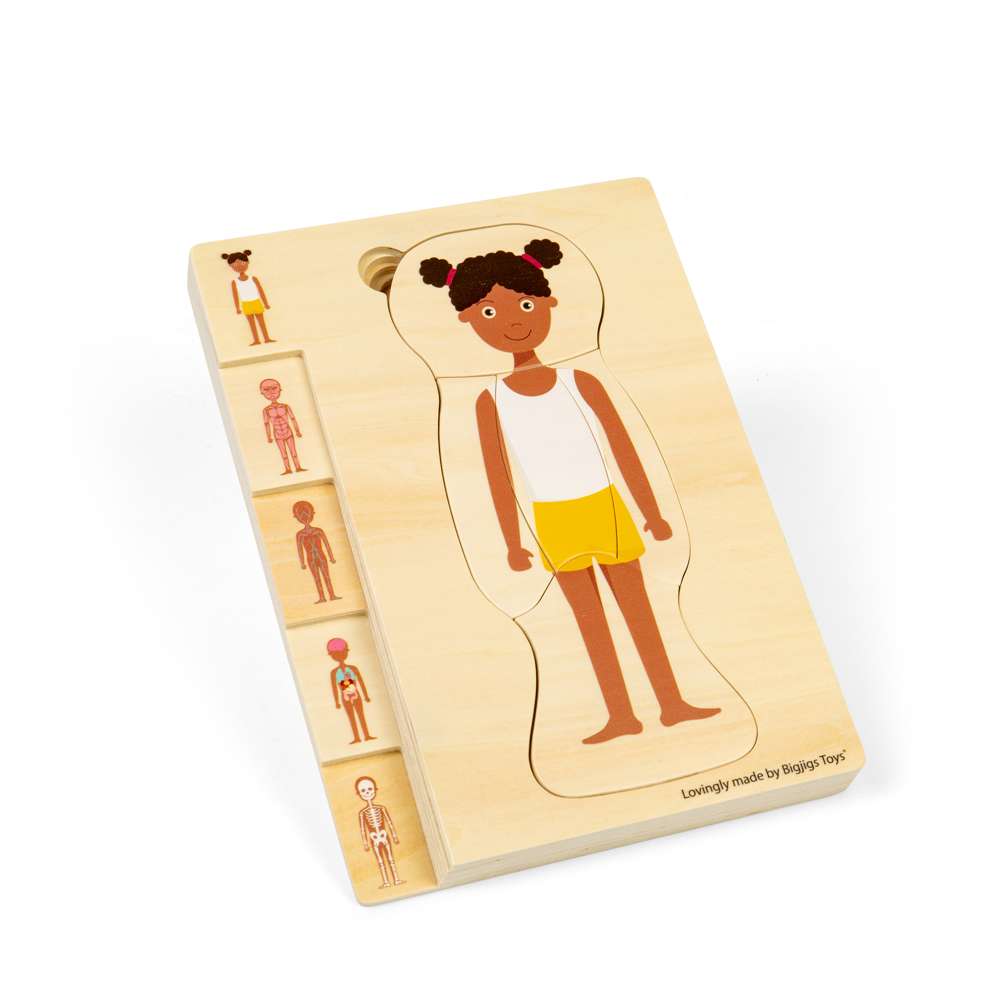 Bigjigs Toys Wooden Female Anatomy Layer Puzzle Educational Science Toy with 26 Pieces