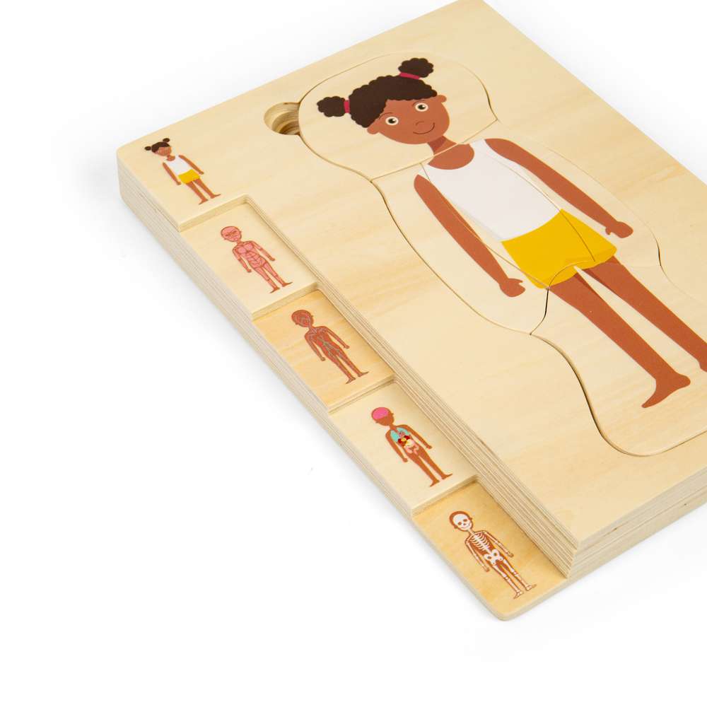 Bigjigs Toys Wooden Female Anatomy Layer Puzzle Educational Science Toy with 26 Pieces