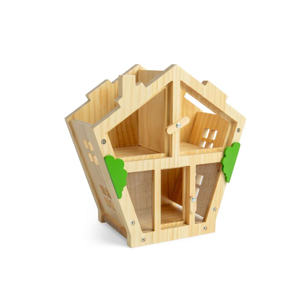 Bigjigs Toys Wooden Bug House Insect Hotel Educational Toy with 7 Play Pieces