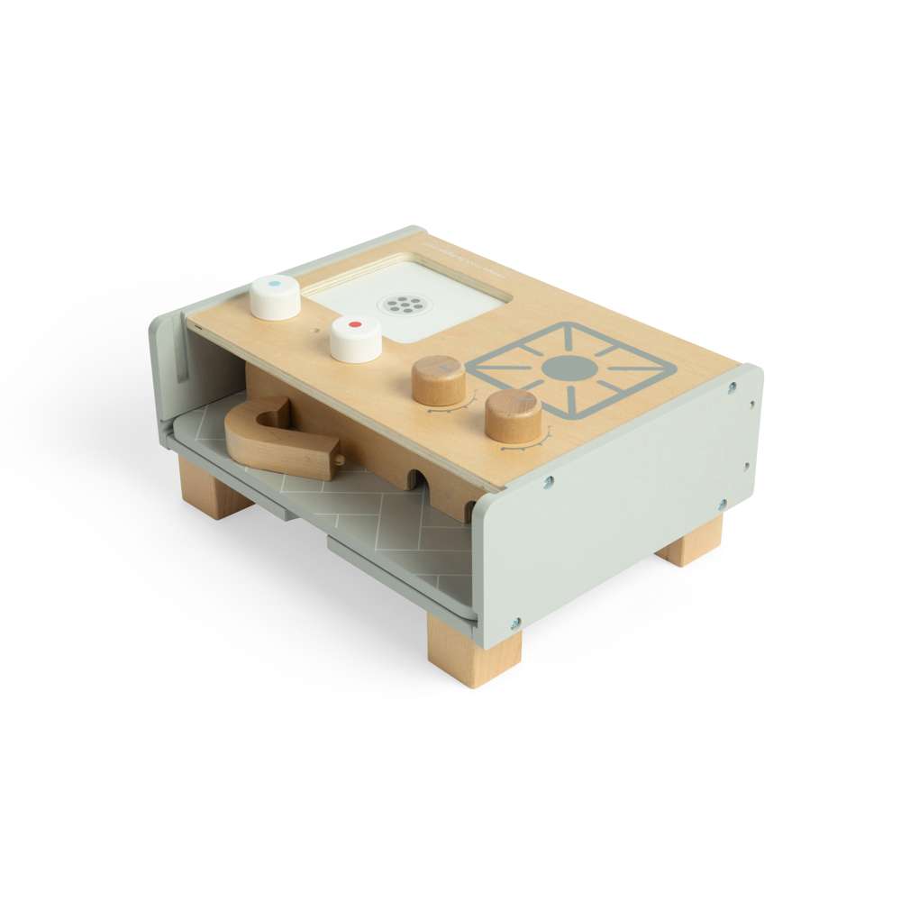Bigjigs Toys Wooden Tabletop Kitchen Kids Play Set with 7 Accessories
