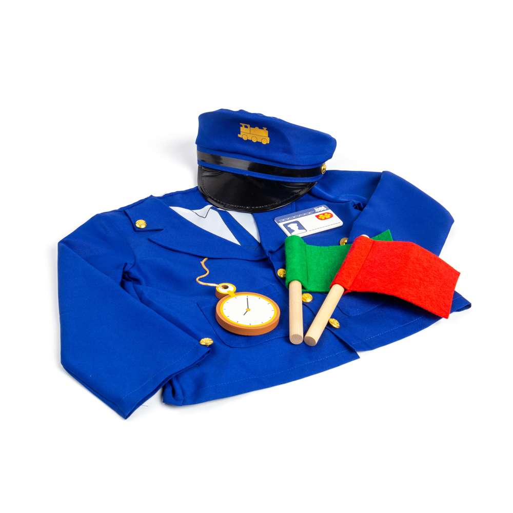 Bigjigs Toys Train Conductor Dress Up Set Kids Costume 6 Pieces
