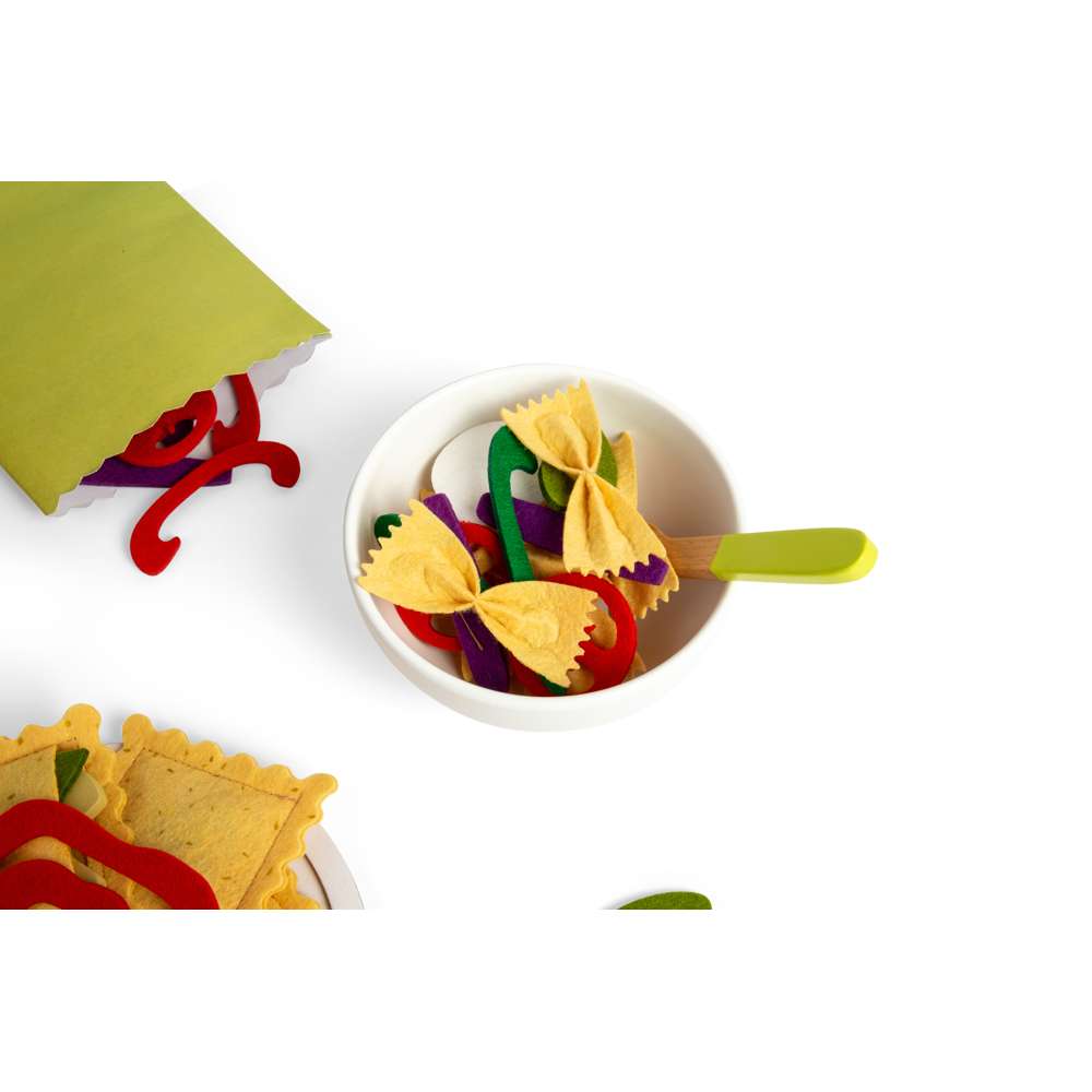 Bigjigs Toys Pasta For Two Wooden Play Food Set 64 Pieces