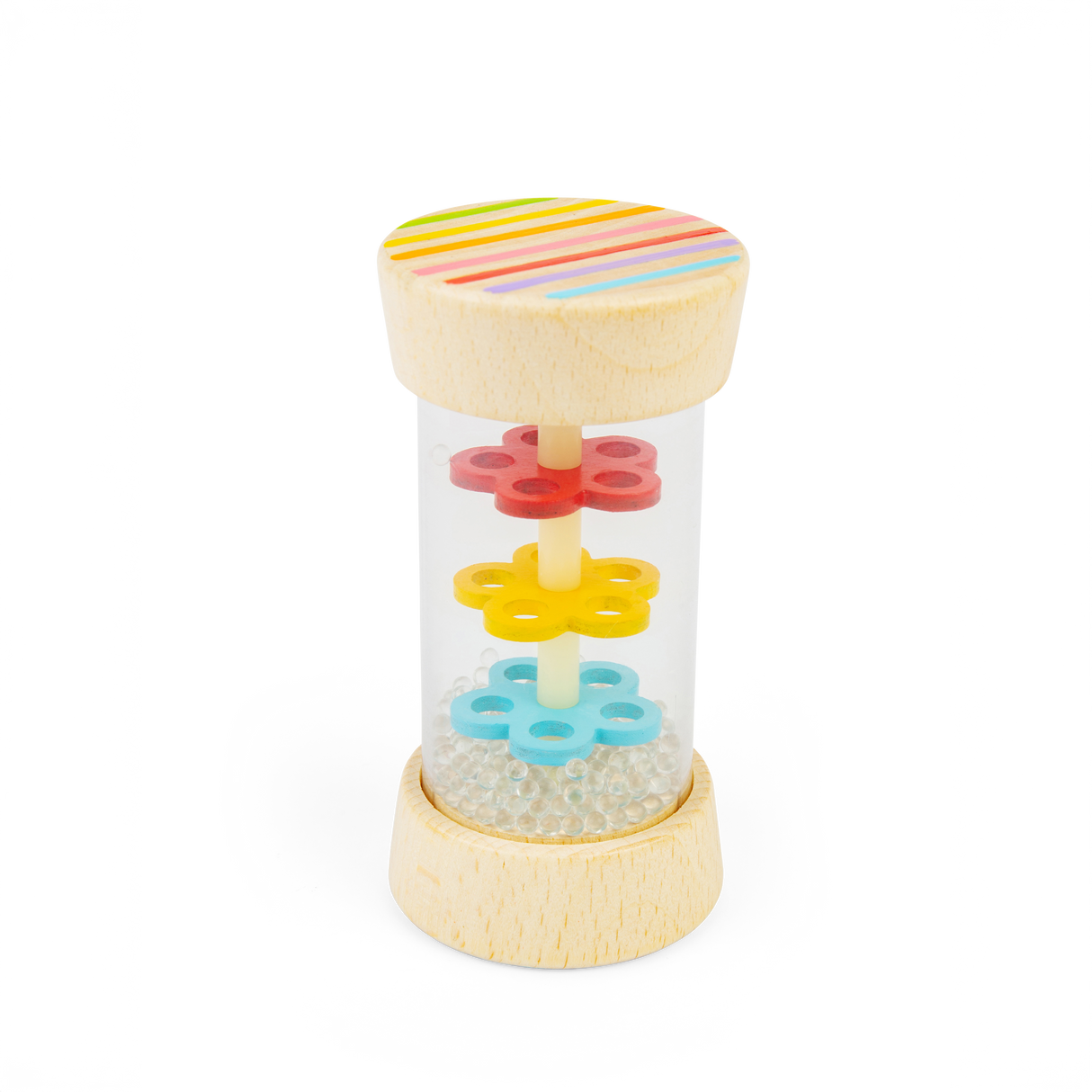 Bigjigs Toys Wooden Mini Rainstick Rainbow Musical Toy for Babies