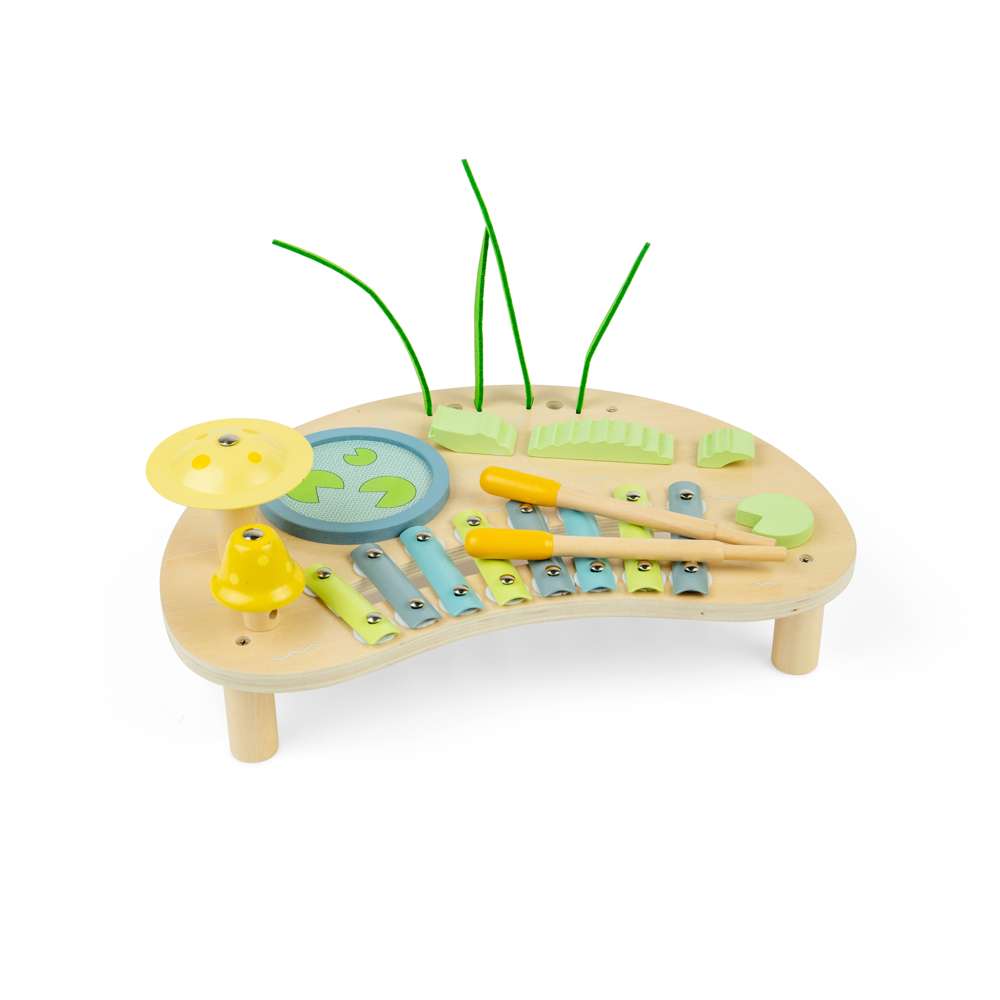 Bigjigs Toys Jungle Music Bench Wooden Musical Instrument Toy for 3 Years Plus
