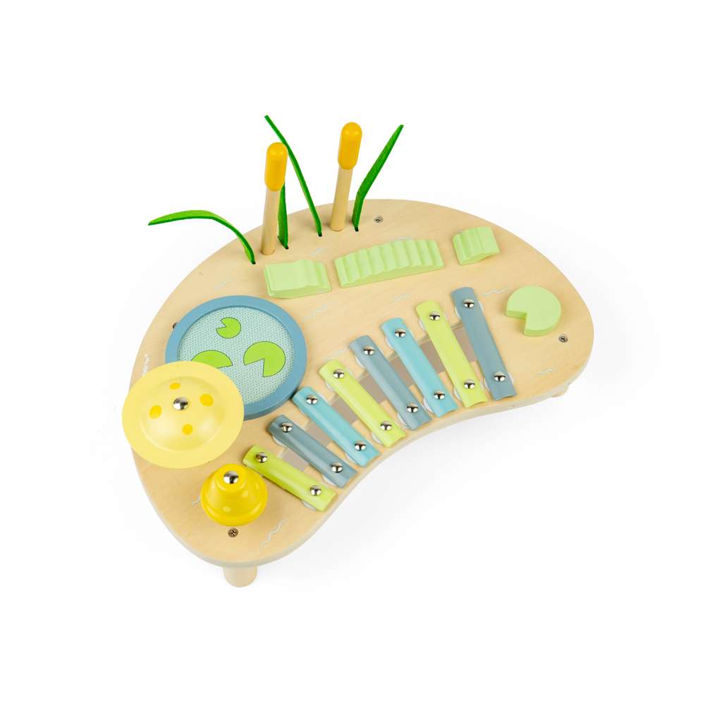 Bigjigs Toys Jungle Music Bench Wooden Musical Instrument Toy for 3 Years Plus