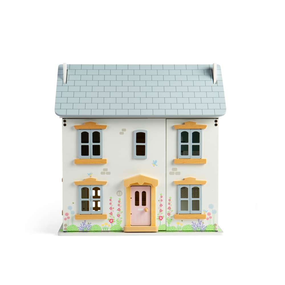Bigjigs Toys Summer Cottage Wooden Dolls House 2 Storeys 4 Rooms and Loft