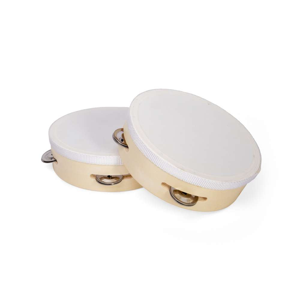 Bigjigs Toys Natural Wooden Tambourine Musical Toy for Toddlers 12 Months Plus