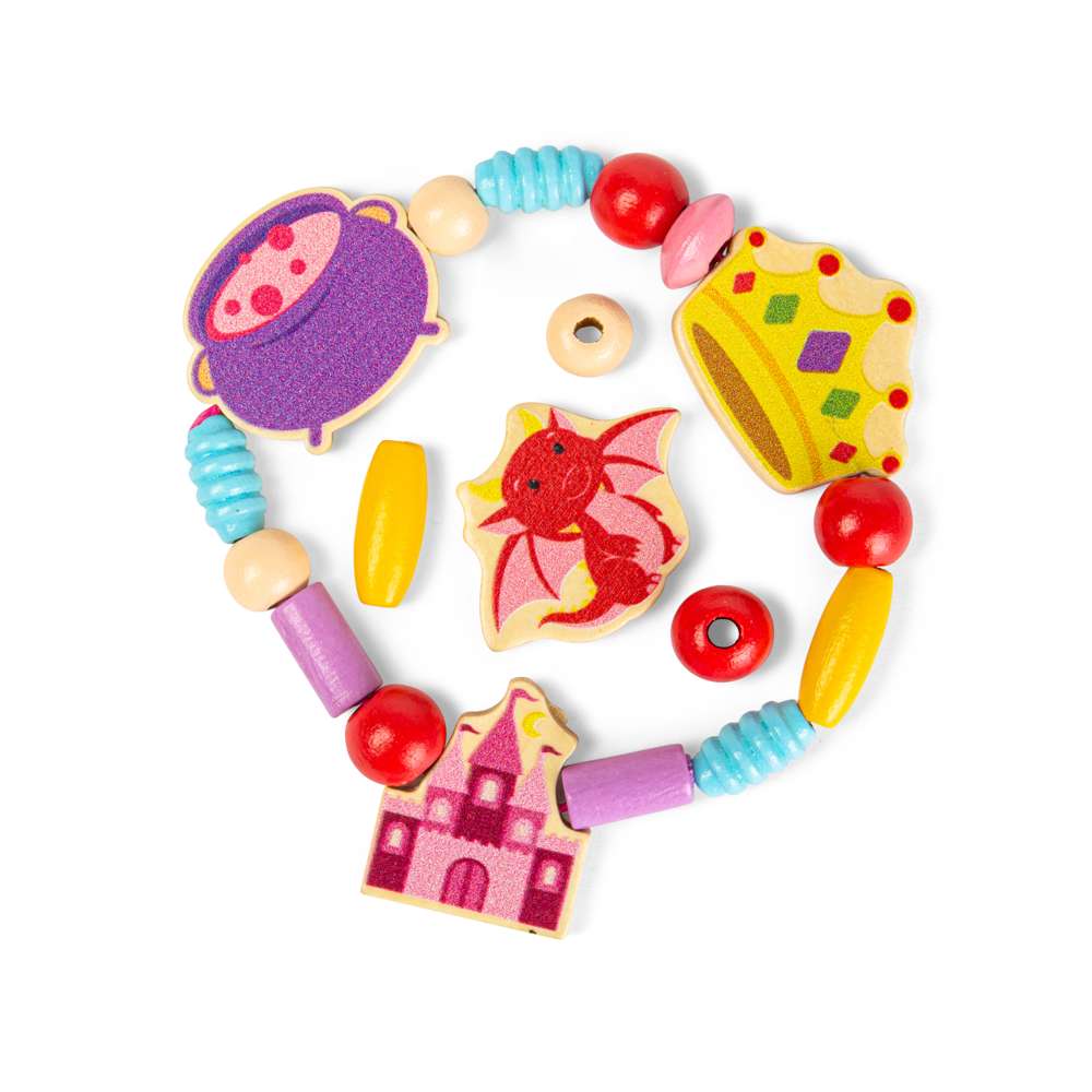 Bigjigs Toys Mystical Magic Jewellery Set Wooden Bead Kit 164 Pieces