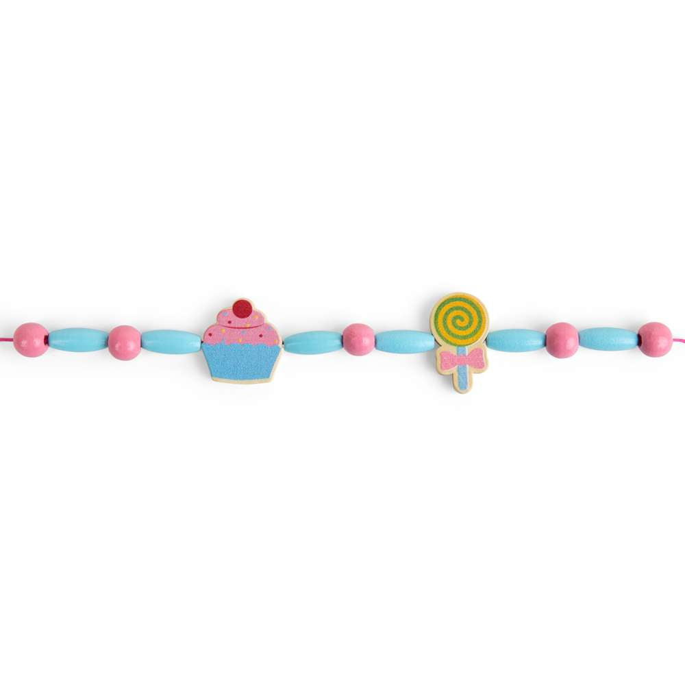 Bigjigs Toys Cheerful Charms Wooden Jewellery Making Kit with 164 Beads for Kids 3 Years plus