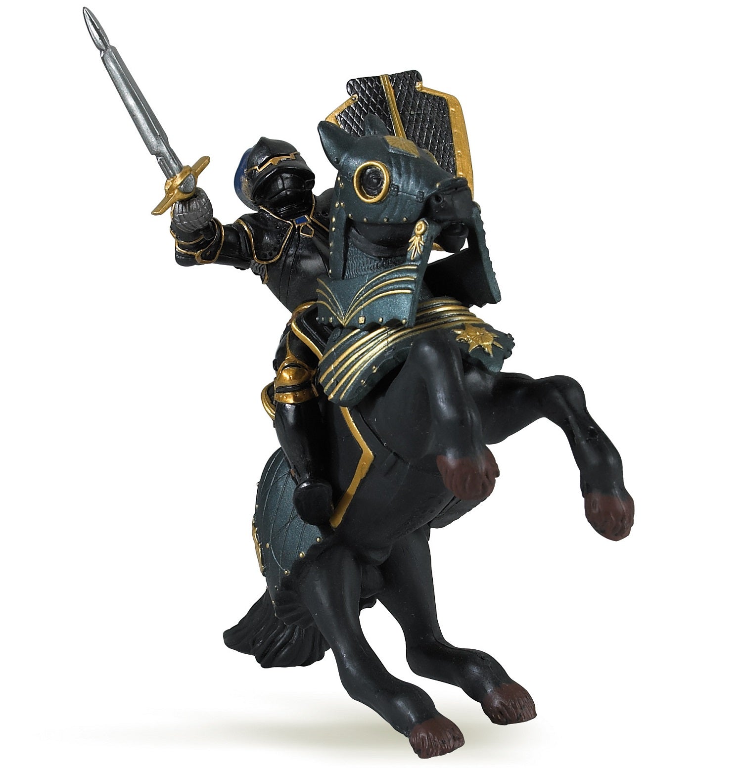 Knight In Black Armour and Horse