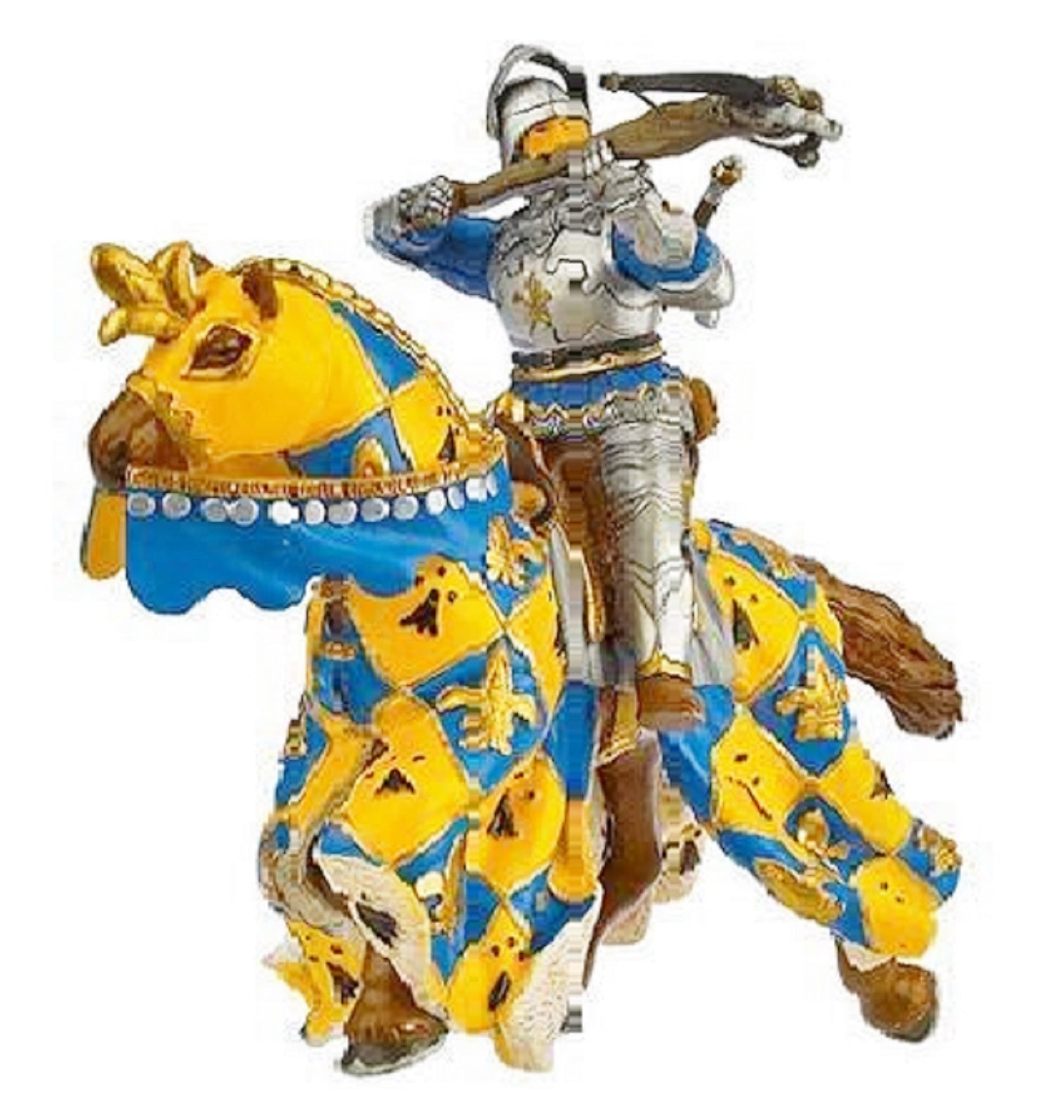 Blue Crossbowman and Medieval Horse