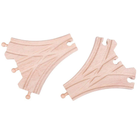 Wooden Train Track - 3 Way Points