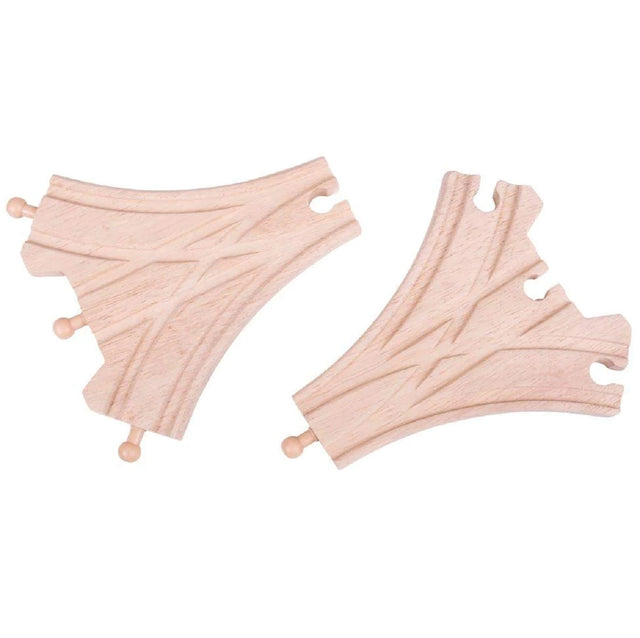 Wooden Train Track - 3 Way Points