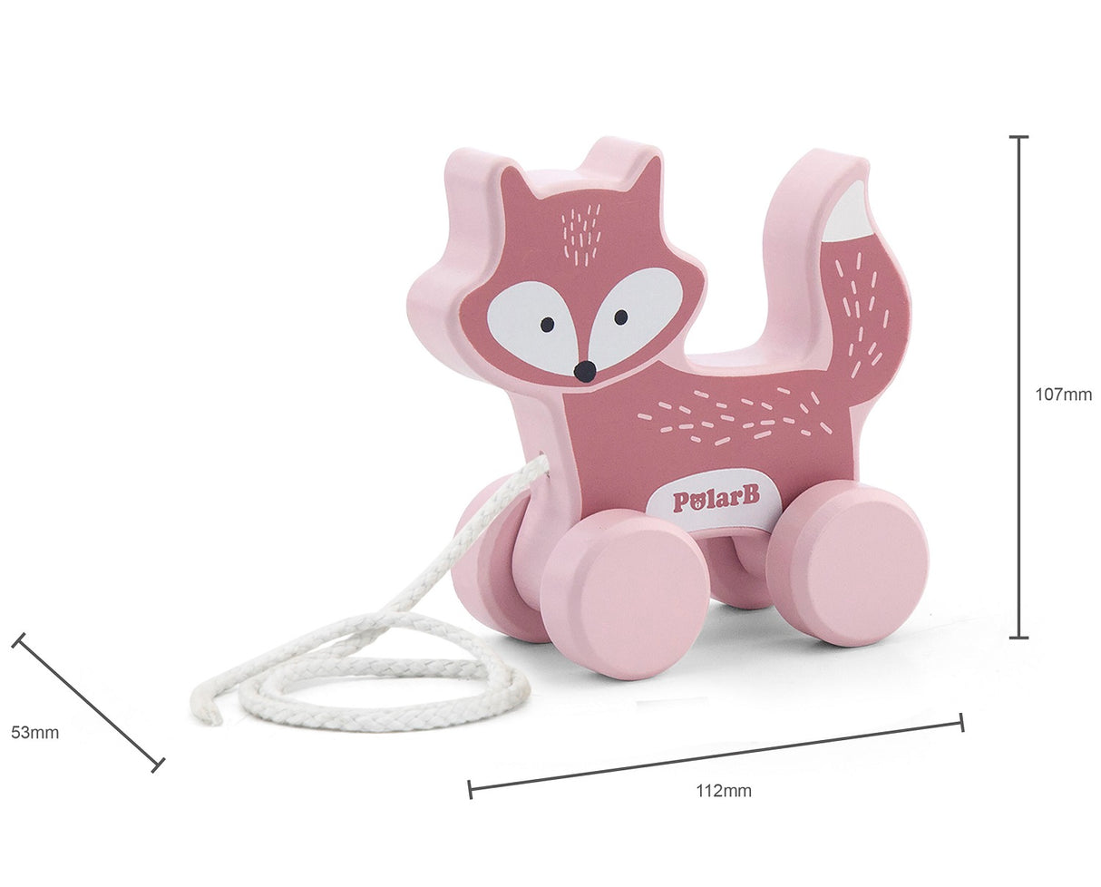Pull Along Wooden Fox