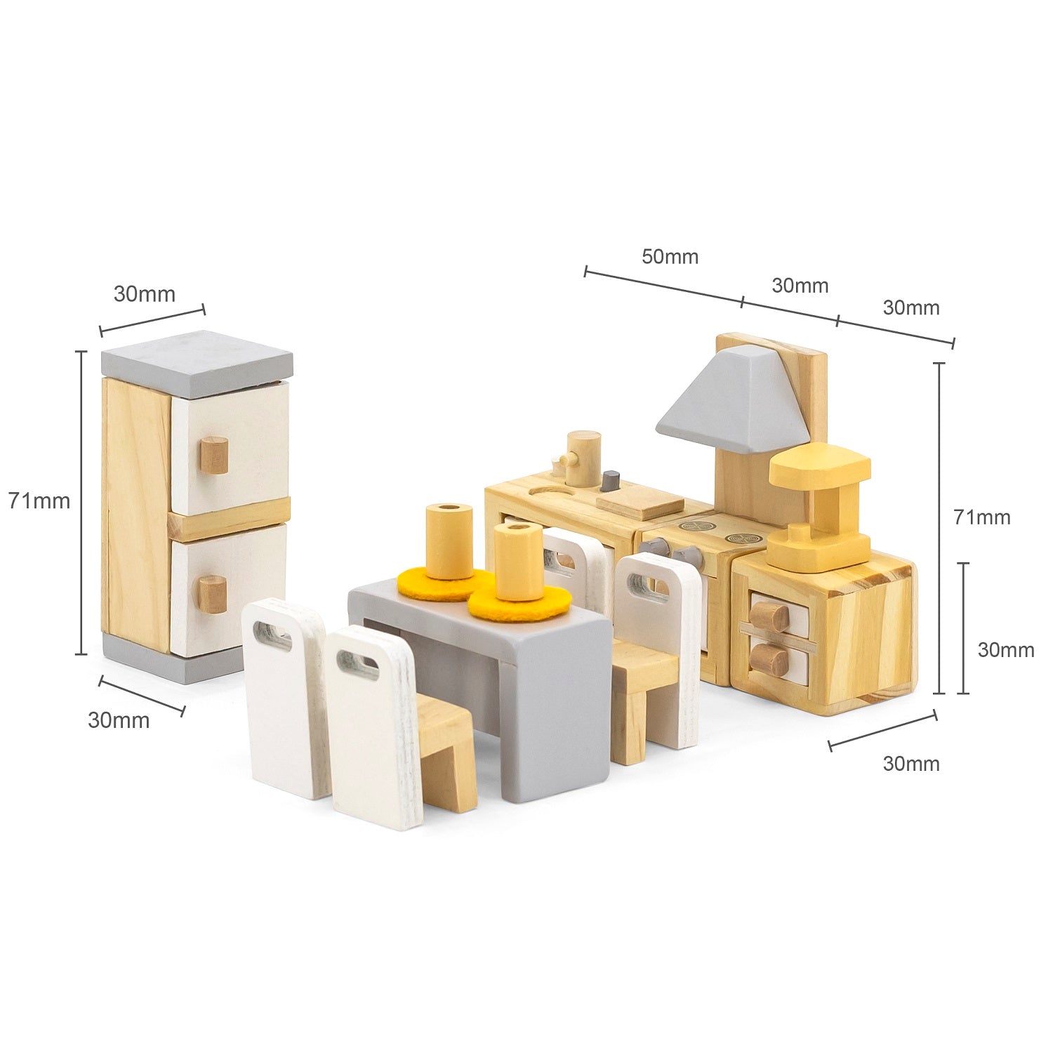 PolarB Kitchen and Dining Room Furniture Set