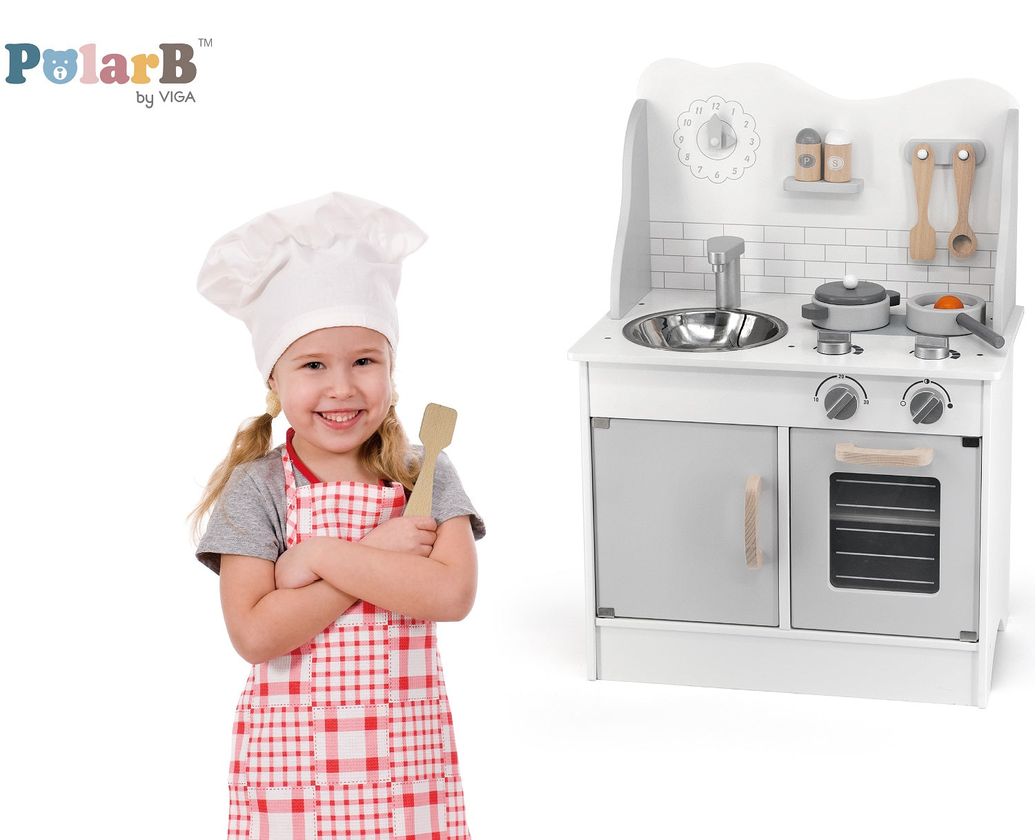 PolarB Grey Play Kitchen