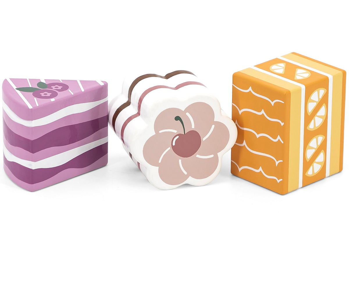 Set of 6 Wooden Cakes