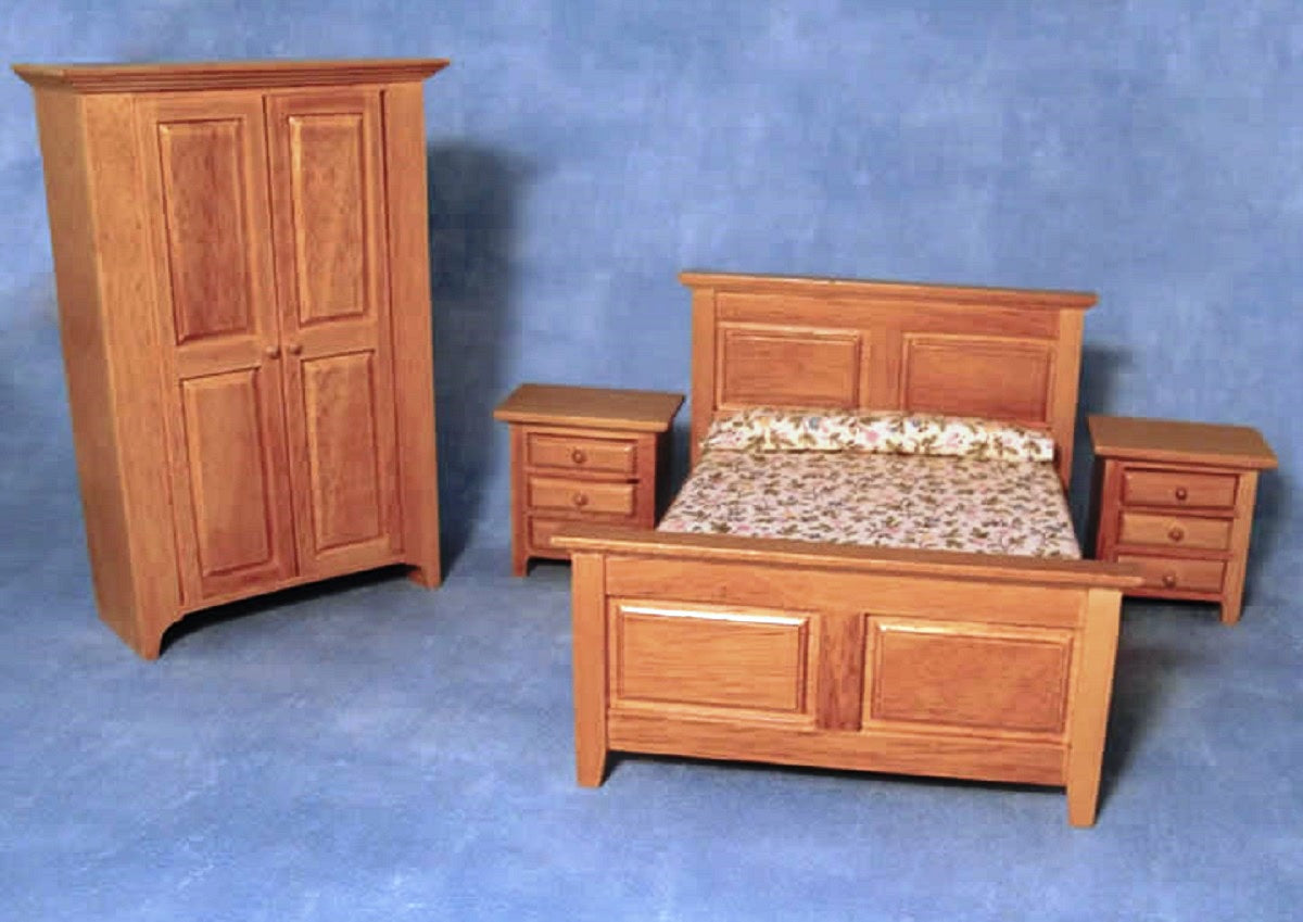 Dolls House Emporium Oak Country Bedroom Set