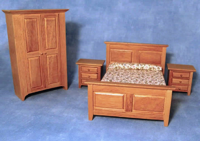 Dolls House Emporium Oak Country Bedroom Set