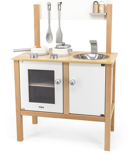 White Wooden Play Kitchen