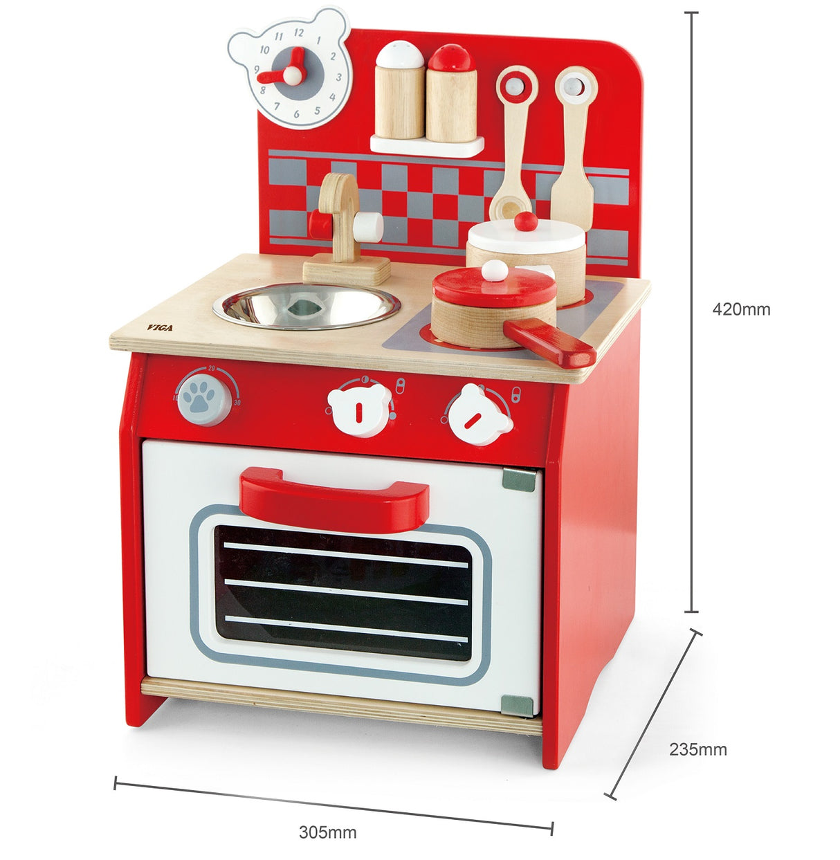 Table Top Wooden Play Kitchen